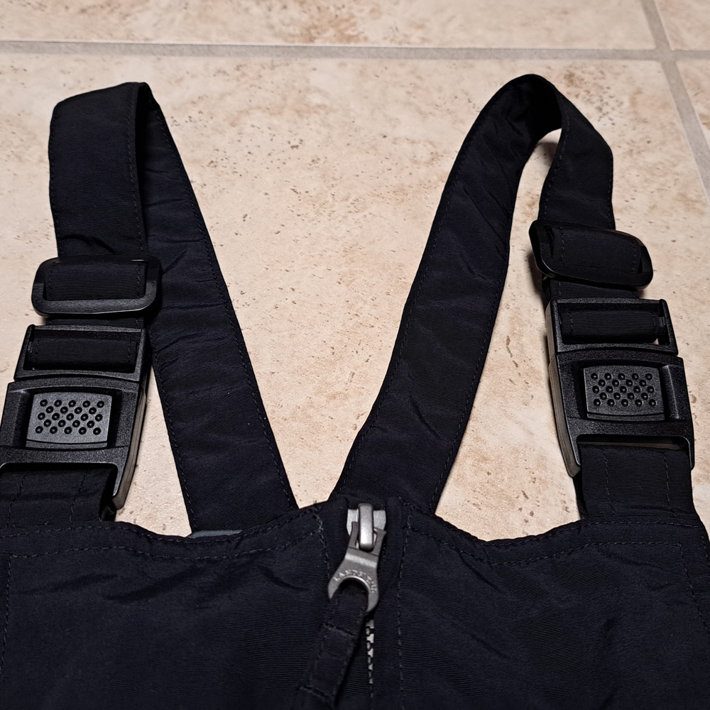 Lands' End Black Snow Bib Pants EUC Size 8 - Picture 3 of 16